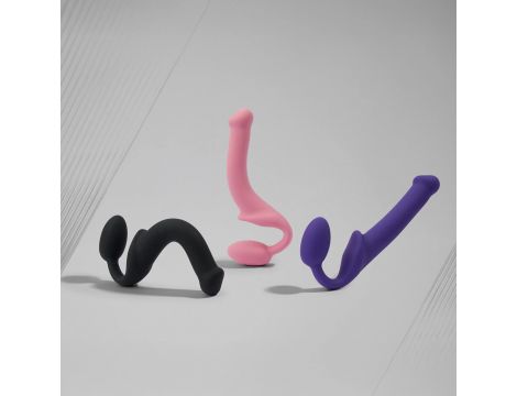 Strapon silikonowy półrealistyczny giętki Dorcel różowy M - 6