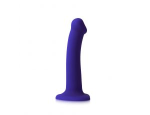 Dildo realistyczne LED fioletowe Straponme 18 cm M