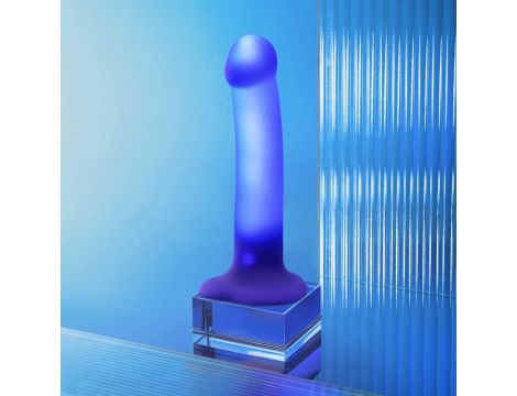 Dildo realistyczne LED fioletowe Straponme 18 cm M - 4