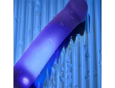 Dildo realistyczne LED fioletowe Straponme 18 cm M - 9