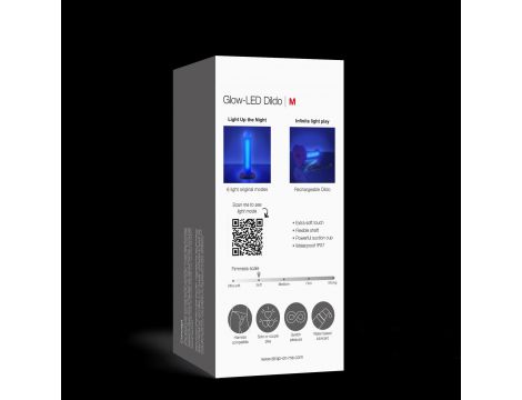 Dildo realistyczne LED fioletowe Straponme 18 cm M - 7