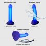Dildo realistyczne LED fioletowe Straponme 18 cm M - 4