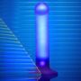 Dildo realistyczne LED fioletowe Straponme 18 cm M - 9