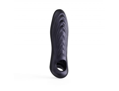 Przedłużka silikonowa Ryzer Max Man.wand black plum 18 cm