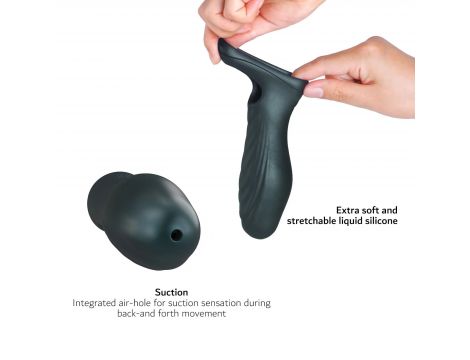 Przedłużka na penisa Ryzer Max Man.wand szara 18 cm - 4