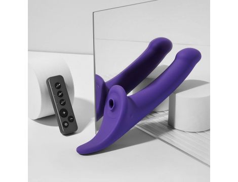 Dildo multi orgasm wibrujące Strap on me L fioletowe - 2
