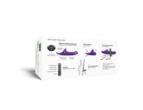 Dildo multi orgasm wibrujące Strap on me L fioletowe - 7