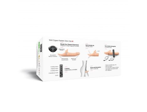 Dildo realistyczne Strap on me M waniliowe z pilotem - 7