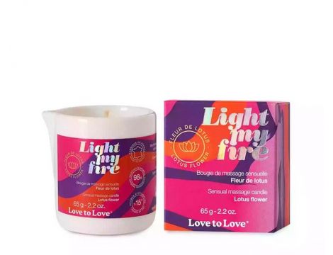 Świeca do masażu Love to Love lotosowa 65g