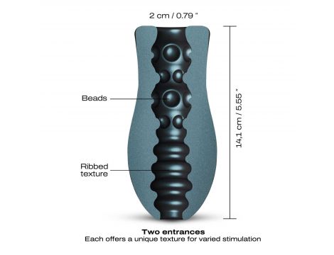 Masturbator silikonowy Dorcel Dual Sensation 14 cm - 2
