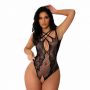 Body z kwiatowym wzorem i otwartym krokiem Elegance Curve - 2