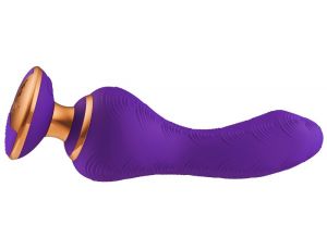 Wibrator punktu G silikonowy Shunga Sanya fioletowy USB 19 cm