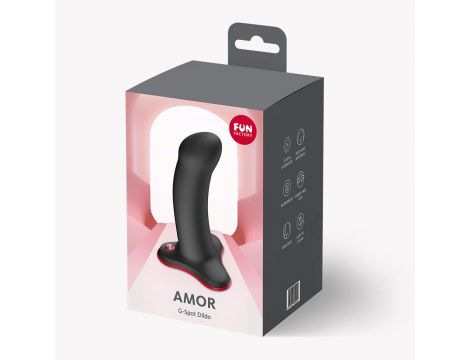 Dildo silikonowe Fun Factory Amor czarny z przyssawką 13 5 cm - 2