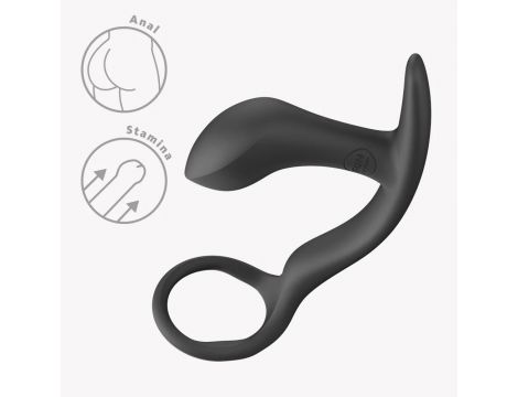 Pierścień erekcyjny z masażerem prostaty Fun Factory Bootie Ring czarny - 4