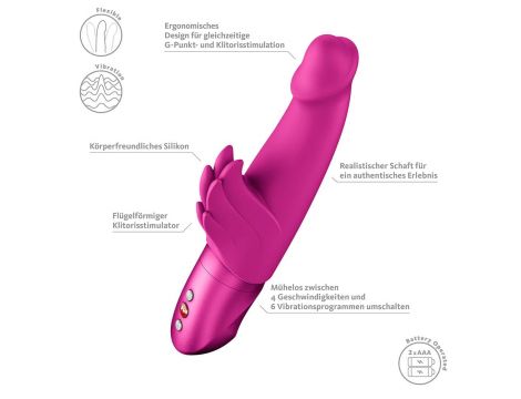 Wibrator króliczek Wicked Angel silikonowy różowy 9,5 cm Fun Factory - 3