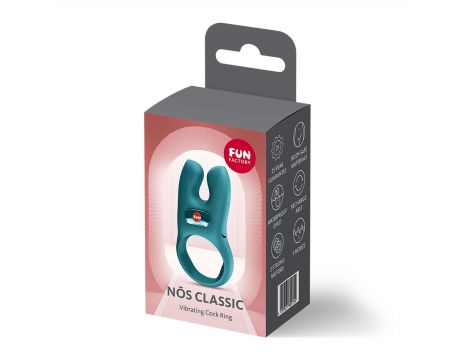 Pierścień erekcyjny wibrujący podwójny Fun Factory Nos zielony USB - 10