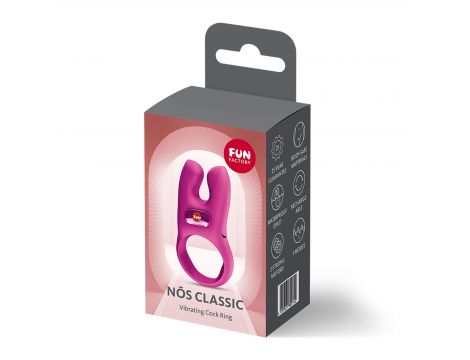 Pierścień erekcyjny wibrujący Fun Factory Nos różowy podwójny USB - 10