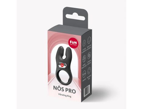 Pierścień erekcyjny wibrujący Nos XL Fun Factory czarny silikonowy USB - 5