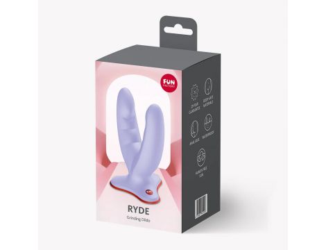 Dildo podwójne Ryde z przyssawką Fun Factory lawendowe - 8