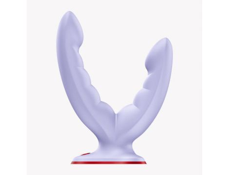 Dildo podwójne Ryde z przyssawką Fun Factory lawendowe - 5