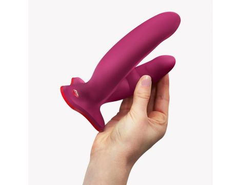 Dildo podwójne z przyssawką Fun Factory Ryde bordowe - 4