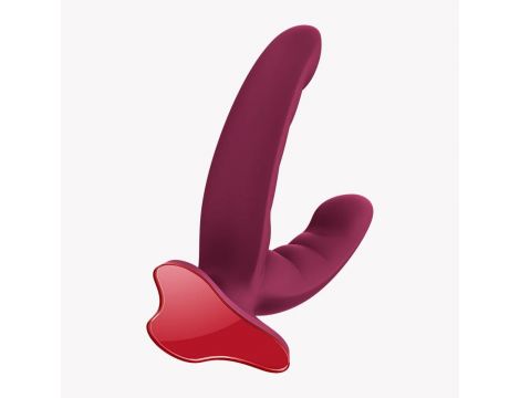 Dildo podwójne z przyssawką Fun Factory Ryde bordowe - 10