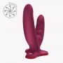 Dildo podwójne z przyssawką Fun Factory Ryde bordowe - 2