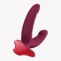 Dildo podwójne z przyssawką Fun Factory Ryde bordowe - 11