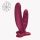 Dildo podwójne z przyssawką Fun Factory Ryde bordowe