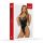 Czarne body erotyczne SoftLine z fishnet i zamkiem M