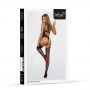 Bodystocking koronkowy kwiatowy czarny One Size SoftLine 2041 - 6