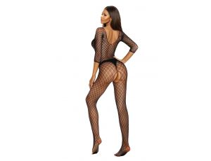 Erotyczny bodystocking siateczkowy SoftLine czarny One size