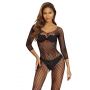 Erotyczny bodystocking siateczkowy SoftLine czarny One size - 6
