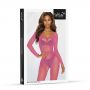 Bodystocking siateczkowy różowy SoftLine 2061 One size - 3