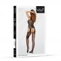 Bodystocking siateczkowy czarny z wycięciami SoftLine 2065 One size - 6