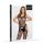 Bodystocking siateczkowy czarny z wycięciami SoftLine 2065 One size