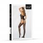Bodystocking koronkowy z sznurowaniem SoftLine 2066 czarny one size - 3
