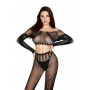 Bodystocking siateczkowy SoftLine 2071 czarny One size - 7
