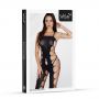 Bodystocking 2072 czarny futurystyczny z wycięciami SoftLine One size - 4