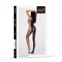 Bodystocking 2072 czarny futurystyczny z wycięciami SoftLine One size - 2