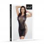 Sukienka erotyczna siateczkowa koronkowa SoftLine 3014 czarna one size - 3