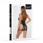 Sukienka erotyczna siateczkowa koronkowa SoftLine 3019 czarna One Size - 4