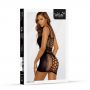 Sukienka erotyczna siateczkowa z wycięciami SoftLine 3029 czarna One size - 3