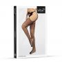 Eleganckie pończochy siateczkowe koronkowe SoftLine 4020 czarne one size - 4