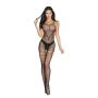 Bodystocking siateczkowy SoftLine Collection czarny S/L - 2