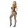 Bodystocking siateczkowy kwiatowy czarny S/L SoftLine