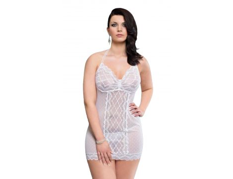 Koszulka nocna Tess Plus Size biała XL SoftLine Collection - 2
