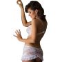 Erotyczna koronkowa koszulka Agnese SoftLine biała M/L - 3