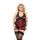 Koronkowy babydoll Cornel z stringami SoftLine czarny 3XL