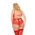 Body siateczkowe koronkowe Amelia SoftLine czerwone 3XL